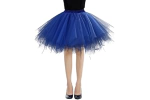Sunqiran Damen Petticoat Tüllrock kurzer Rock 1950er Retro Ballett Rock Tanzrock Rock Karnevalskleid Retro