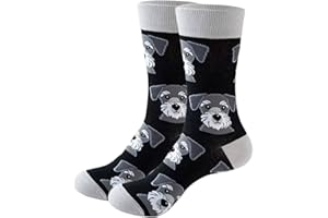 LYF STILE Dog Novelty Funny Socks - Dog Head - Cotton Blend Gift Mens Womans UK Size 5-11 - 1 Pair