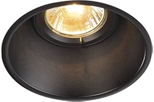 SLV Horn-T LED Recessed Spotlight, Round, Swivelling, Dimmable Ceiling Lights, Indoor Lighting, LED Spotlights, Floodlights, Ceiling Lamps, Recessed Lights, Single Bulb, GU10 QPAR51