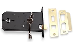 Infinity Decor 6 inch 150mm Horizontal Mortice Door Sash Lock in Polished Brass - Replaces Union 2077