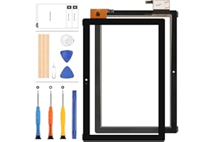 LADYSON Touchscreen-Digitizer für Asus ZenPad 10 Z300M P00C, Ersatzteil, Vollglasscheibe, mit gratis Werkzeug (kein LCD) (schwarz)