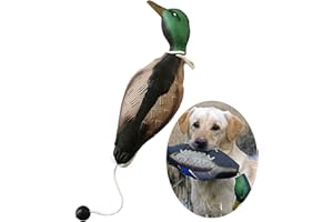 WideSmart Pato Dummy Dog Training,Mordedor Perro Dummy Flotante,Parachoques de Pato Imita a un Dummy de Pato como Juguete para el Entrenamiento de Cachorros o Perros de Caza Adultos