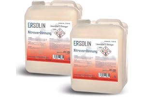 ERSOLIN Nitroverdünnung 2x5L Verdünnung Lackverdünner Waschverdünnung auch in 1L 3L 10L