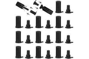 CJQRL 10 Pièces Capuchons Anti-poussière en Silicone pour Prise PV -Bouchon Antipoussière de Onduleur Solaire - Capuchons la Poussière - pour Panneau Solaire Onduleur PV - Noir