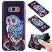 Produktbild Silikon Hülle für Samsung Galaxy S8, Galaxy S8 Handyhülle Silikon,Samsung S8 Case Schutzhülle,Fanryn 3D Hochwertiger Relief Schwarz Schale Bunte Muster Design Etui Protective Case Cover Rück Farbmuster Superdünn Ultra Dünn Gel Premium Weich Silikon TPU Handy Hülle Etui Cover Protective Shell Soft Schutzhülle Telefon Kasten Stoßfest Tasche Etui Bumper für Samsung Galaxy S8 [Eule]