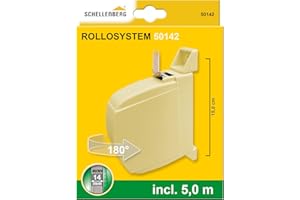 Schellenberg 50142 Enrollador, Carrete oscilante, incluida Cinta de persiana, Beige
