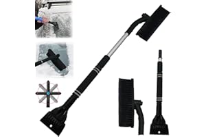 Coffee Life Plus Spazzola da Neve per Auto,Spazzola per Neve Girevole 3 in 1 Raschietto per Ghiaccio Spazzola da Neve,Raschietto per Ghiaccio con Spazzola da Neve per Parabrezza Auto (Nero)