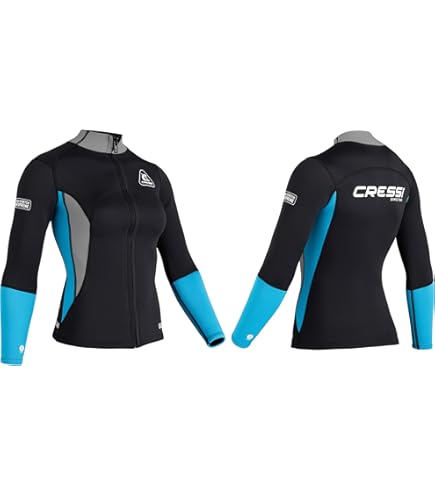 CRESSI Guardian Man Neoprene Jacket Black/Blue 2mm S/2 - Veste en Néoprène 2mm, pour la Natation, Le Snorkelling, Le Sup, Le Surf et d'autres Sports Nautiques, Noir/Bleu, S/2, Hommes CRESSI Guardian Man Neoprene Jacket Black/Blue 2mm S/2 - Veste en Néoprène 2mm, pour la Natation, Le Snorkelling, Le Sup, Le Surf et d'autres Sports Nautiques, Noir/Bleu, S/2, Hommes