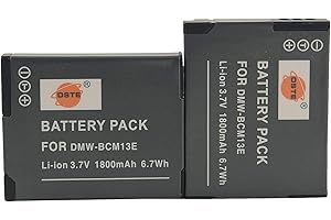 DSTE 2-Pack Rechange Batterie pour Panasonic DMW-BCM13E DMW-BCM13PP Lumix DMC-TF5 DMC-TS5 DMC-TZ37 DMC-TZ40 DMC-TZ41 DMC-ZS27 DMC-ZS30 DMC-ZS35 DMC-ZS45