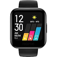 realme Classic Watch 1.4" Large HD Color Display, Full Touch Screen, SpO2, Continuous Heart Rate Monitor, Black, Free…