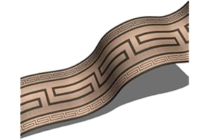 Funlife Cenefa autoadhesiva de PVC para papel pintado, cenefa de pared en estilo griego, para baño, espejo, cocina, azulejos, decoración de habitaciones, 10 x 200 cm, color oro rosa