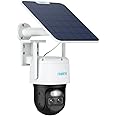 Reolink Solar Security Camera Outdoor Wireless with Auto Tracking & Auto Zoom, Dual Lens PTZ Camera with 360° Surveillance, 2.4/5GHz WiFi, 30m Color Night Vision 2K, AI Detection, TrackMix+Solar Panel