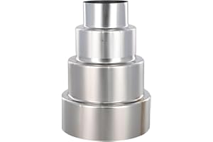 TDCUIZENT Stainless Steel Flue Liner Reducer Chimney Adaptor Multi-Size Connector Pipe for Wood Stove Heating System Masonry Chimney Venting Installation 60mm 70mm 80mm 90mm 100mm 110mm 120mm(Ø120mm/Ø60mm)