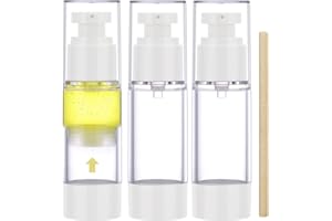 ‎SEGBEAUTY Segbeauty Airless Pumpspender, 3 Stück 30ml Cremespender, Kleine Pumpflasche zum Befüllen, Leer Lotion Pumpflasche, Kunststoff Vakuum Kosmetikbehälter, für Reise, Home Verwendung (Weiß)