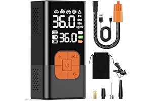 KASAKILY Luftpumpe Elektrische Fahrradpumpe Tragbare Kompressor Klein Luftpumpe 150PSI mit 6000mAh Akku Elektrische Reifenpumpe mit Digitale Anzeige LED Licht 5 Modi für Auto Fahrrad Motorrad