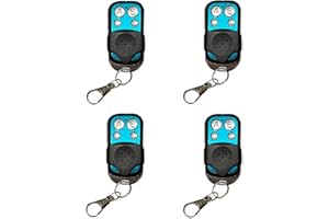BKIYOUGO Universal Duplicator Remote Garage Door Remote 4 Pack, 433.92 Mhz Remote for Gate, Remote Control Key Fob, Replacement Garage Door Electric Gate, Cloning Remote Control Keychain