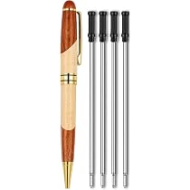 Stylo à Bille En Bois De Santal - Cadeau Élégant Avec 3 Recharges - Boîte Cadeau En Bois Incluse