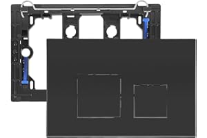 GXPJYCFOB Placca Di Comando Wc,Piastra Di Scarico,Piastra Di Ricambio Per Pannello Frontale Cassetta Wc,Doppio Scarico,Con Set Di Aste Scarico E Telaio Di Fissaggio,Per Geberit Sigma 01,20,30,50,Up320 (Nero)