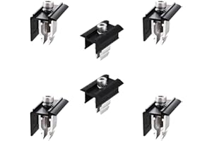 PARTSEE Befestigung Solarmodul Halterung Endklemme Mittelklemmen Verstellbare, Mittelklemme vom Typ Bremssattel 2 Stück & Endklemme 4 Stück, Verbinden 2 Solarpanel für gerahmte Modulhöhe 30mm-45mm (6pcs)
