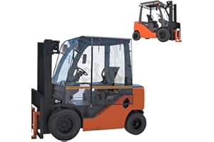 CHENGNAN Upgraded Forklift Cover - All Weather Protection, Rolls Up on All Sides, Waterproof for Rain, EVA & 600D Oxford Cloth, Up to 6000LB