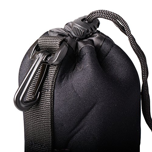 PhotoSEL 4-Pack Lens Pouch    pais kit de protection en n  opr  ne  crochet pour lentille de cam  ra DSLR  Canon Nikon Sony etc   S M L XL  CALP1S4