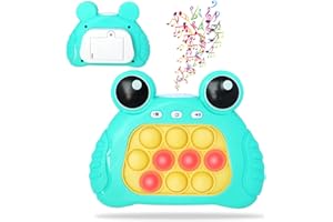 ROUSKY Quick Push Bubble Game for Kids & Adults, mini ręczna gra z szybkim naciśnięciem, redukuje stres i zabawki Fidget Game dla chłopców, dziewcząt, nastolatków (żaba)