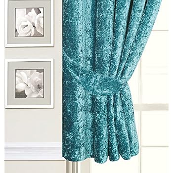 Luxury Crushed Velvet Curtains Pair – Fully Lined, Eyelet Ring Top, Ready Made
