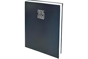 TEKSHOPPING | Agenda 2025 | Agenda giornaliera 2025 | Formato 15X21 cm | 324 Pagine Copertina Rigida | Inserto Cartografico | Carta Bianca Edizione MULTILINGUA (1NERO)