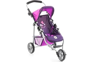 Bayer Chic 2000 - Puppenbuggy Lola, Jogging-Buggy, Puppenjogger, Puppenwagen, Pflaume, lila