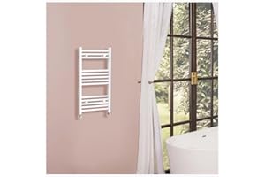 OCEAN ITALY S.R.L. OCEAN ITALY Scaldasalviette Termoarredo Bagno 800x500mm Radiatore a Parete in Acciaio al Carbonio Riscaldamento ad Acqua Calda Bianco