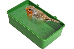 Fulenyi Loros, bañera para pájaros con 2 Ganchos Laterales, bañera para Loros, Bebedero para Loros pequeños, periquitos y Canarios, Accesorios Ducha para pájaros
