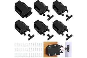 RAIRSKY 6 Pezzi Push Pull per Ante, Chiusura a Pressione Chiusura con Viti, Push to Open per Ante Incasso, Meccanismo Push Pull Ante, Sblocco Cucina, Push per Ante per Armadi, Porte, Cassetti, Mobili