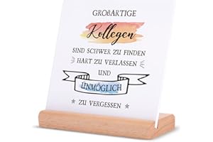 Niyewsor Geschenk Kollegen, Beste Kollegen Geschenk, Abschiedsgeschenk Kollegen Jobwechsel, Geschenke für Kollegin Holzsockel Dekoration Lieblingskollegin Geschenk, Abschied Kollegen