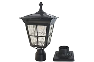 Kemeco ST4311AQ LED Cast Aluminum Solar Post Light Fixture with 3-Inch Fitter Base for Outdoor Garden Post Pole Mount
