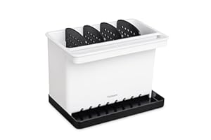 YOHOM Black Kitchen Sink Tidy Caddy 3-in-1 Sink Brush Holder Washing up Sponge Caddy Dish Cloth Holder Organizer for Countertop Plastic Cleaning Sponge Holder with Divider