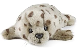 KEYCRAFT Living Nature, Peluche cucciolo di foca, peluche ecologico e realistico, morbido e morbido, Regalo di peluche per bambini, Grigio, 22cm