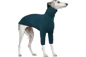 PUMYPOREITY Greyhound Sweatshirts, Turtleneck Dog Jumper Large Knitted Dog Jumper Sweater Knitwear for Greyhound Lurcher Sweater Lurcher Clothes(Blue, XL)