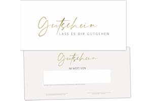 ‎EUMMEL 25 Blanko Gutscheine zum selbst Ausfüllen Nagelstudio Friseur Kosmetik Massage Wellness Fußpflege Blanko Gutschein Vorlage Gutscheinkarte Geschenkgutschein (Weiß)