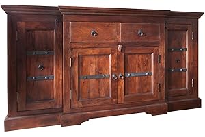 ‎MASSIVMOEBEL24.DE MASSIVMOEBEL24.DE | Oxford Sideboard aus Massivholz #902 | Akazienholz - Nougat, lackiert | Kolonialstil | 160x45x85 cm | massives Sideboard aus Vollholz