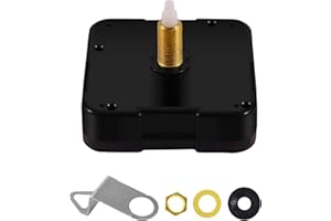 WinTaim Movimento super silenzioso per orologio da parete, 12888, movimento al quarzo 8/12,4/14,5/17/20/23,5 mm, lunghezza del gambo fai da te, funzionamento batteria (senza lancetta, serie WT-12888)