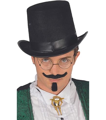 Sombrero De Copa Negro Para Magos – Accesorio De Disfraz De Rubies, Talla Única, Lavado A Mano