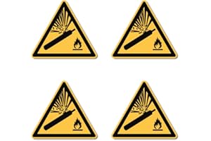 HAVATI Avertissement des bouteilles de gaz : W029 – DIN EN ISO 7010 / ASR A1.3 – Autocollants : Ø 7,5 cm