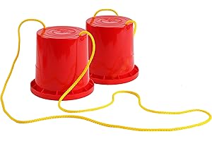 LENA, boîtes d'environ 17 cm-Échasses Unies 5 Couleurs Enfants à partir de 36 m+, 61410, Coleurs Assorties 2 pots en plastique