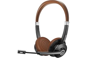 Conambo Bluetooth Headset mit Mikrofon, V5.0, Kabelloses Headset, CVC 6.0 Noise Cancel, Bluetooth-Kopfhörer mit Mikrofon, Telefon-Headset, Headsets geeignet für VOIP,Skype,Call Center,Büros,Trucker.