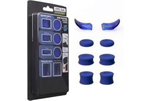 CHIN FAI L2 R2 de Repuesto Botones Trigger Grips Extender, 3 Pares Antideslizante joysticks Thumb Stick Caps Funda para Playstation 4 PS4 Controlador 030 JDM (Azul)