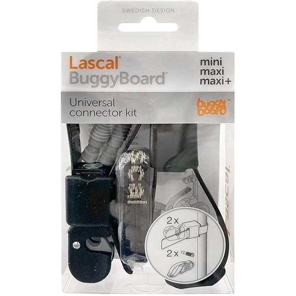 Lascal Buggyboard Extender Kit Per Mini, Maxi E Maxi+ - Estensione 6 Cm Per Pedana Passeggino, Nero Buggyboard Estensione