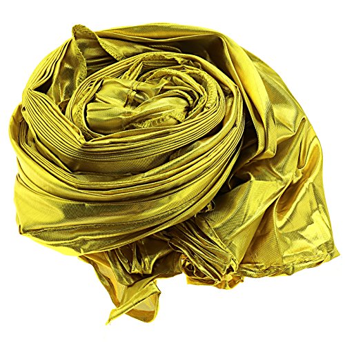 Preisvergleich Produktbild Bauchtanzschleier Flügel Fasching Karneval Samba Tuch Halbrundtuch Gold