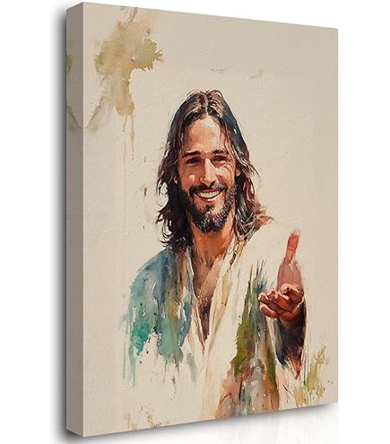2 pezzi incorniciati Gesù arte da parete La mano di Dio Gesù che raggiunge in acqua Cristo Religione decorazione da parete su tela blu oceano Bibbia immagini poster stampe dipinti per soggiorno