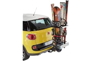 Mottez Surf Sur attelage Porta Skis/Snow sobre Enganche, Gris