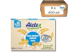 ‎ALETE Alete bewusst Milch-Getreide-Mahlzeit Vanille, ab dem 10. Monat, trinkfertige Babynahrung mit Vanille-Aroma, praktischer Ersatz zu Babybrei, warm oder kalt trinken, 6 x 400 ml (2 x 200 ml)
